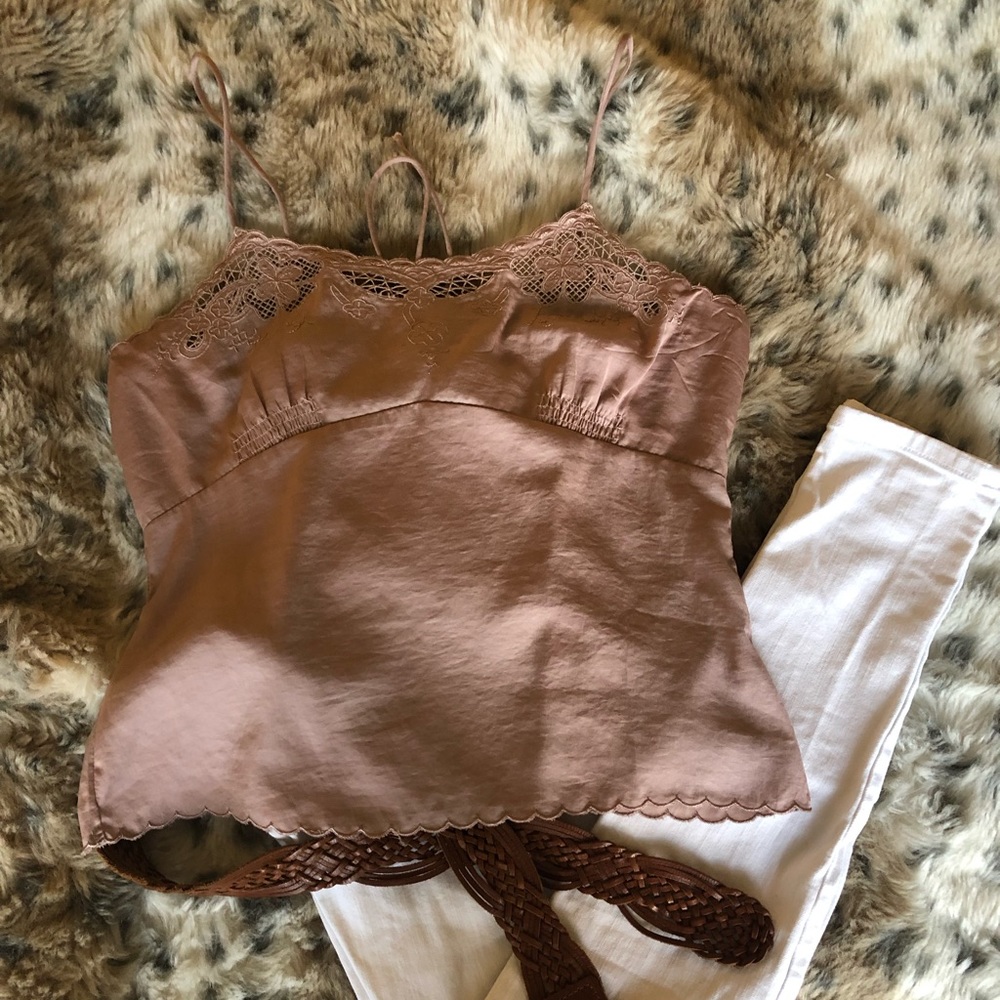 Honey Punch sateen tank